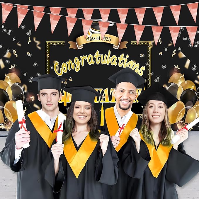 32.8FT Rose Gold Glitter Triangle Pennant Banner Flag Metallic Bunting Fabric Garland for Christmas Wedding Birthday Anniversary Bridal Shower Engagement Graduation Party Decorations Decor