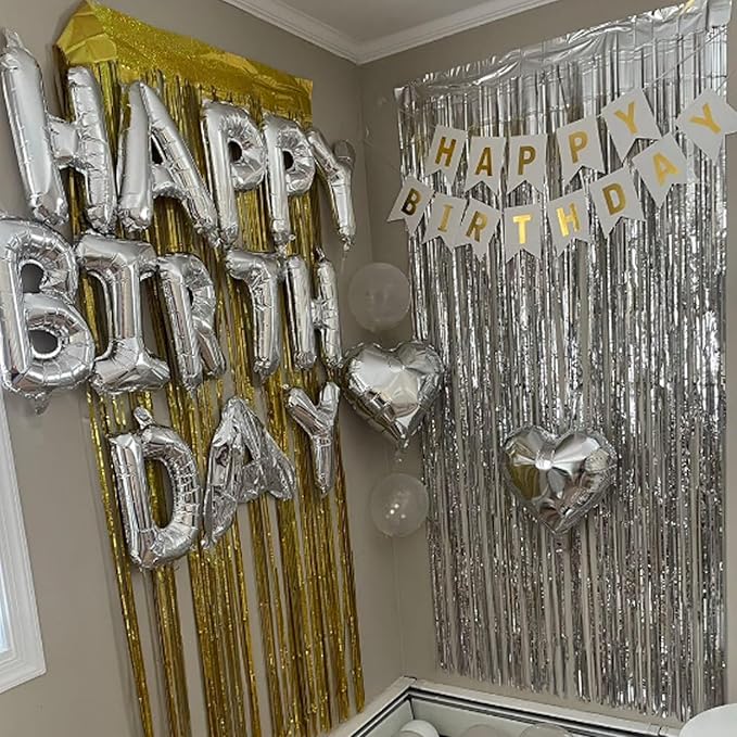 Biapian Silver Heart Balloons, 10PCS Valentines Balloons 18inch Love Foil Balloons for Helium Birthday Decorations for Valentines Day, Wedding, Birthday, Baby Shower