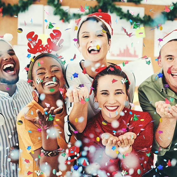 Party Poppers 12 Pack Confetti Cannon - 12 Inch Xmas Confetti Shooters Multicolor for Christmas, New Year, Eve & Festival Parties