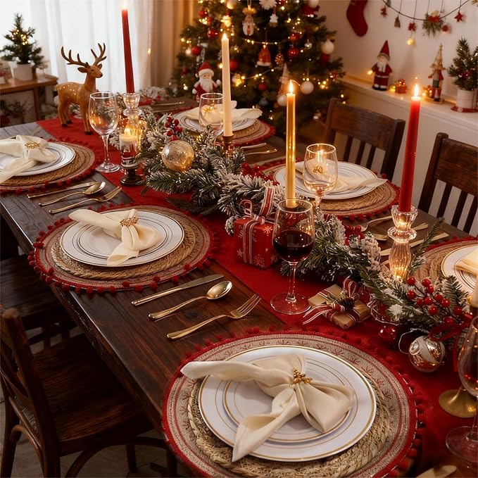 WDF 175PCS White and Gold Plastic Plates - Gold Plates Disposable - 25 Guest Thanksgiving Disposable Dinnerware Sets Include 50 Plate, 25 Cutlery, 25 Napkins and 25 Cups for Party/Thanksgiving/Wedding