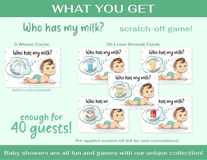 Party Hearty Baby Shower Games for Girl and Boy, 40 Emoji Scratch Off Lottery Tickets, Baby Games Ideas, Scratch Off Game