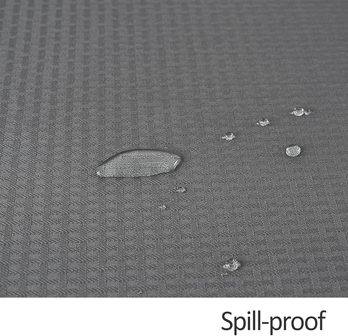 maxmill Square Tablecloth Water Resistance Antiwrinkle Spill Proof Weaved Texture Table Cloth, Decorative Fabric Table Cover for Banquet Parties Event Holiday Dinner, 70 x 70 Inch, Charcoal Gray