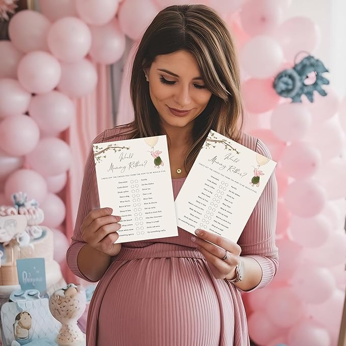 Winnie Baby Shower Games, Would Mommy Rather, Baby Shower Game Cards, Set of 30, Winnie The Pooh Party Favors, Baby Shower Party Games Supplies & Activities, Baby Shower Decorations