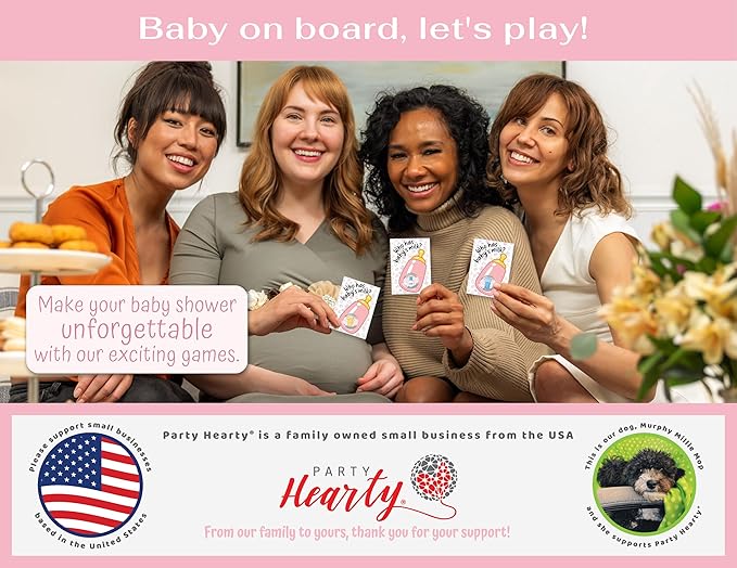 Party Hearty Baby Shower Games for Girl, 40 Emoji Scratch Off Lottery Tickets, Baby Games Ideas, Scratch Off Game, Pink