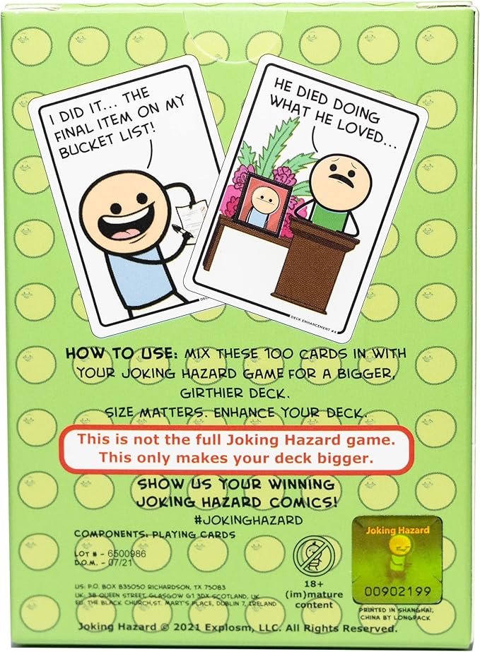 Joking Hazard Deck Enhancement #4 - Expansion Pack for Fun Party Games by Cyanide & Happiness, 100 New Hilarious Comic Cards | Perfect for Game Night | Enhancement #4