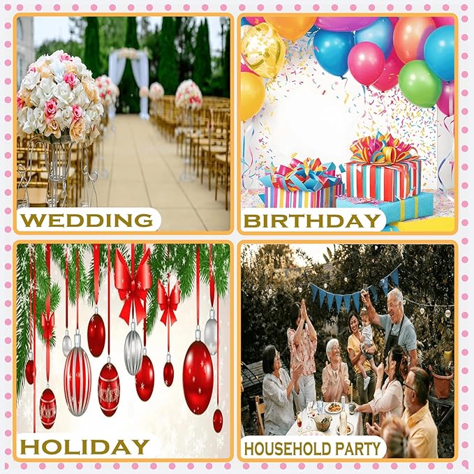 party paper plates,9 inch,scalloped disposable Paper Plates,compostable biodegradable utensils 50 - pack Gold Trimmed Striped Holiday Party Rehearsal 6 colors