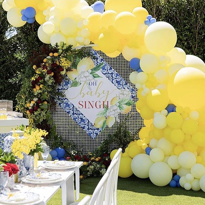 PartyWoo Pastel Yellow Balloons 100 pcs Different Sizes of 36 18 12 10 5 Inch Small Mini Light Pale Yellow Balloon Arch Kit Garland for Baby Shower Easter Birthday Party Decorations Yellow-Q07