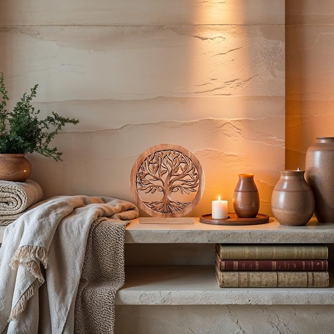 Decozen Solid Wood Tree Sculpture, Home Decor, Living Room, Boho Deocr, Coffee Table, Centerpiece Table Decorations, Mantle, Dining Table Centerpiece, Bathroom Shelf, Farmhouse