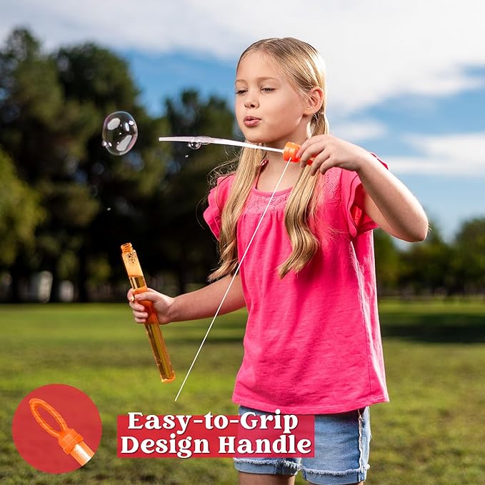 JOYIN 24 Pack 14’’ Big Bubble Wands Bulk Leaf Blower Bubble (2 Dozen) for Summer Toy, Outdoor/Indoor Activity Use, Easter, Party Favors Supplies for Kids