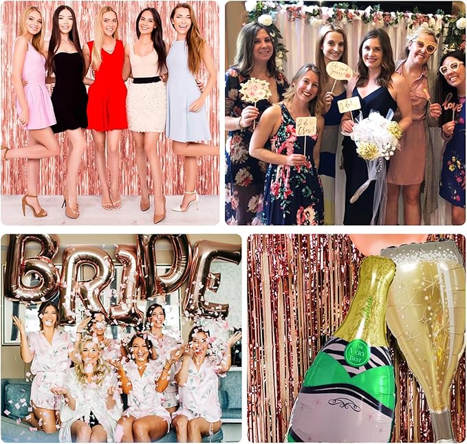 Bachelorette Party Decorations, Bridal Shower Decorations Including Photo Props, Table Runner, Veil, Headband, Banner, Cups, Sash, Balloons, Topper, Sticker, Bride Bachelorette Party Supplies