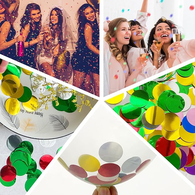 Round Tissue Paper Confetti Dots Table Confetti Glitter Dots for Wedding Baby Shower Birthday Party Table Decorations(Mixed 2.83 OZ)