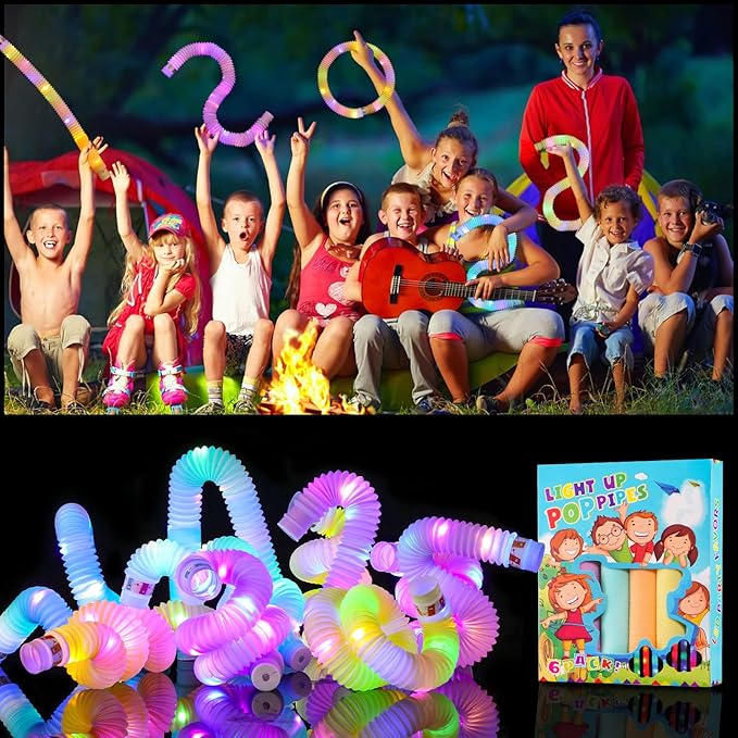 12 PCS Glow Sticks Pack, Glow in Dark Party Favor Supplies, Halloween Light Up Light up Bracelets Accessories for Toddlers, Neon Party Decorations for New Years Eve Birthday Camping