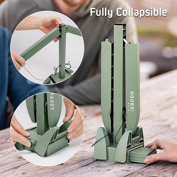 Craggy Games Ring Toss & Shot Ladder Game Hooks XPLR - Portable Aluminum Hook and Ring for Indoor/Outdoor Games - Family Game Night, Party Games, Travel, Multiplayer for Ages 12+