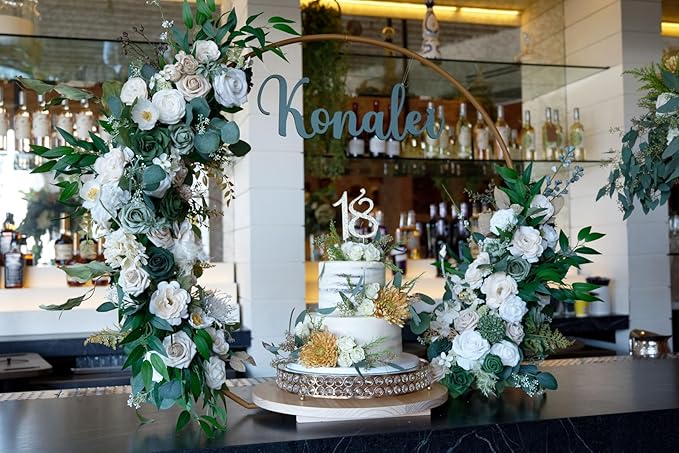 48Pcs Italian Ruscus Greenery Stems Artificial Silk Greenery Leaves for DIY Wedding Arch Bouquet Filler Table Centerpieces Home Indoor Decor