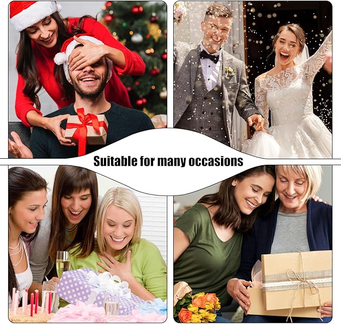 1 LB Red Green White Crinkle Cut Paper Shred Filler Great for Gift Wrapping, Basket Filling, Birthday, Wedding, Halloween, Thanksgiving, Christmas Day, New Year Party Decorations Filling Supplies