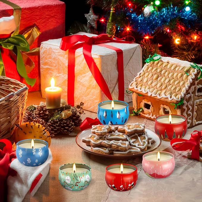 24 Pack Christmas Advent Scented Candles Gift - Aromatherapy Candle, 2.5oz Natural Soy Wax with Long Lasting Burn Time, Perfect for Christmas Countdown, Thanksgiving Gifts for Women & Home Decor