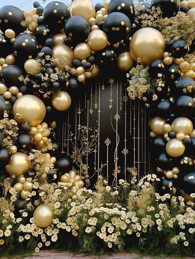 Black Balloons 50 pcs 12 Inch Matte Black Latex Balloons for Wedding Bridal Engagement Baby Shower Gender Reveal Easter Anniversary Birthday Christmas Party Decorations