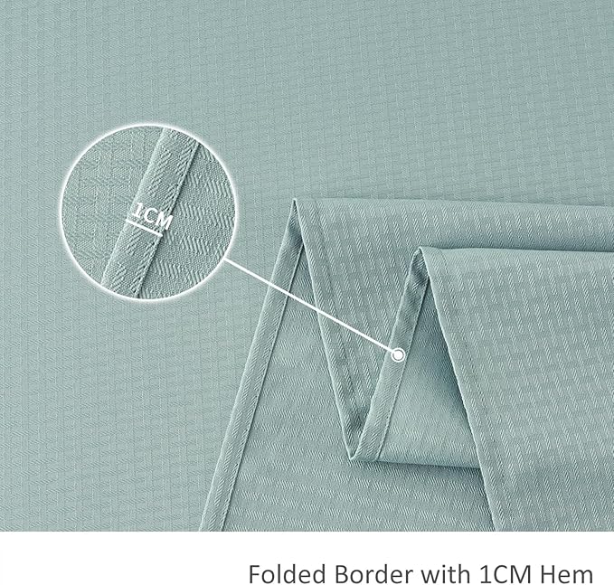 maxmill Rectangle Tablecloth Weaved Pattern Waterproof Spillproof Wrinkle Free Table Cloth, Kitchen Dining Tabletop Decoration, Fabric Table Cover for Holiday Parties, 52 x 70 Inch, Dusty Blue