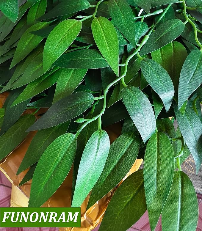 8Pcs Italian Ruscus Greenery Stems 26" Artificial Silk Greenery Leaves for DIY Wedding Arch Bouquet Filler Table Centerpieces Home Indoor Decor