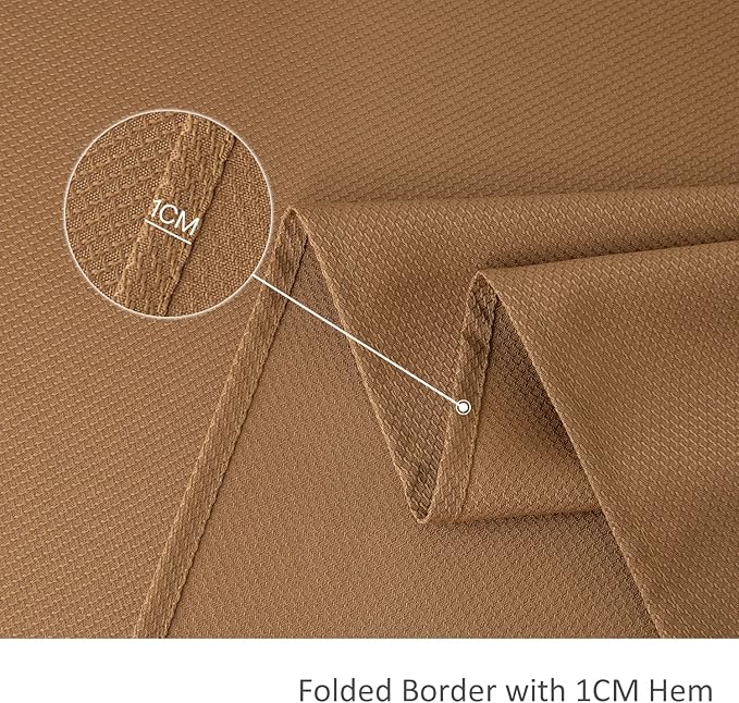 maxmill Square Harvest Tablecloth Water Resistance Antiwrinkle Spill Proof Textured Table Cloth Decorative Fabric Table Cover for Fall Harvest Thanksgiving Parties Dinner, 70 x 70 Inch, Amber Bronze