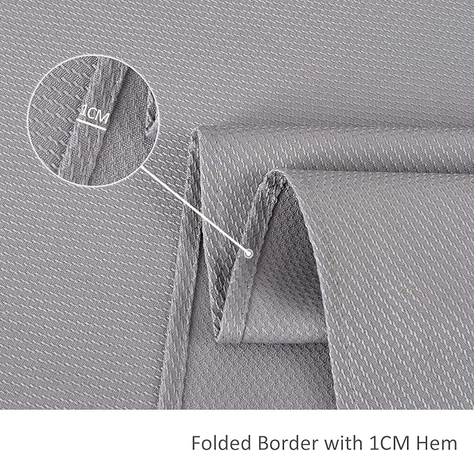 maxmill Jacquard Square Tablecloth Stain Resistant Spillproof Wrinkle Free Washable Soft Table Cloth, Decorative Fabric Table Cover for Dining Room, Indoor and Outdoor Use, 52 x 52 Inch, Light Grey