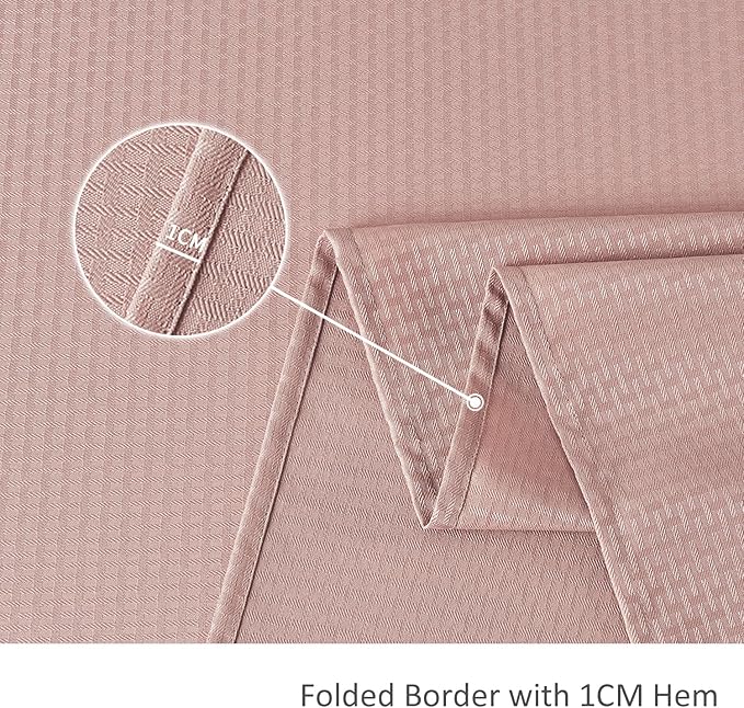 maxmill Square Tablecloth Water Resistance Antiwrinkle Spill Proof Weaved Texture Table Cloth, Decorative Fabric Table Cover for Banquet Parties Event Holiday Dinner, 70 x 70 Inch, Pale Blush