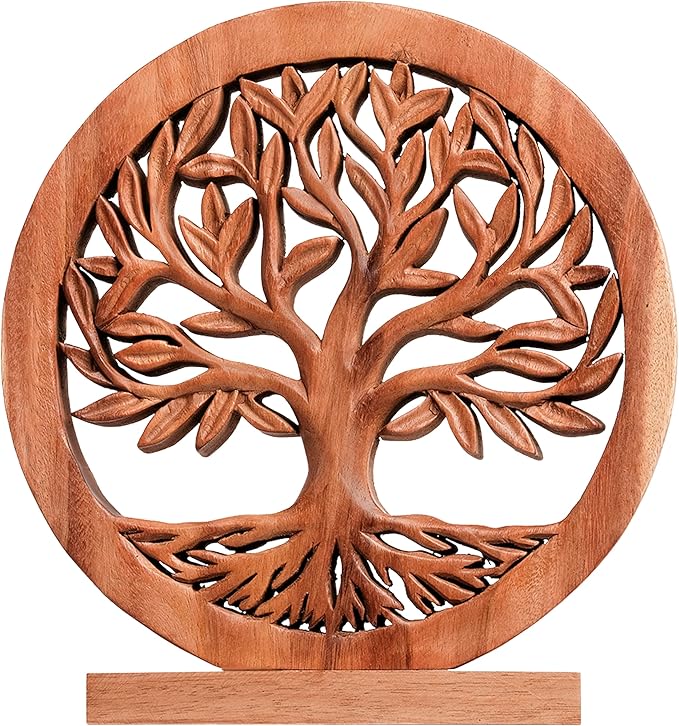 Decozen Solid Wood Tree Sculpture, Home Decor, Living Room, Boho Deocr, Coffee Table, Centerpiece Table Decorations, Mantle, Dining Table Centerpiece, Bathroom Shelf, Farmhouse