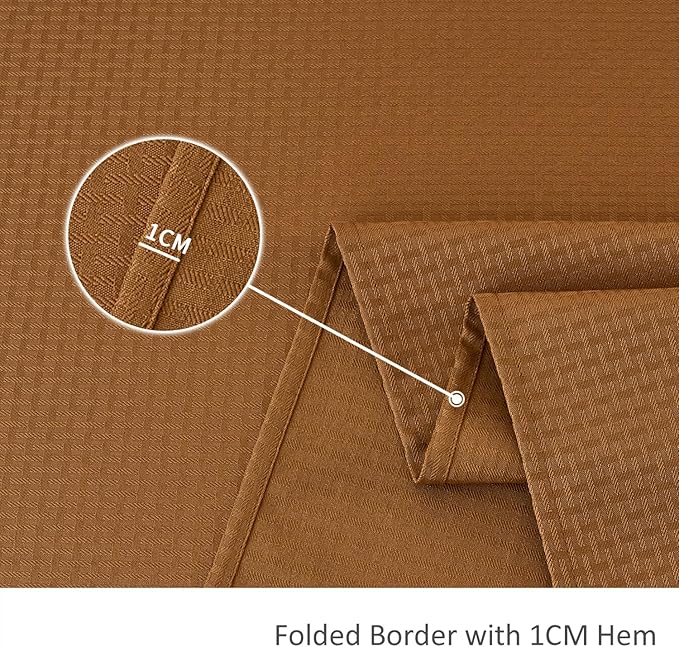 maxmill Fall Tablecloth Stain Resistant Waterproof Wrinkle Resistant Spillproof Soft Weaved Pattern Table Cloth for Dining Room Harvest Thanksgiving Parties, Rectangle 70 x 108 Inch, Amber