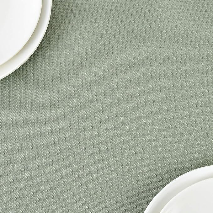 maxmill Jacquard Square Tablecloth Stain Resistant Spillproof Wrinkle Free Washable Soft Table Cloth, Decorative Fabric Table Cover for Dining Room, Indoor and Outdoor Use, 52 x 52 Inch Sage Green
