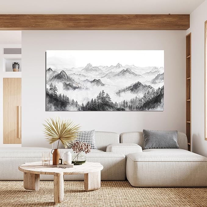 Canvas Wall Art Decor Large Wall Art Pictures for Living Room Art Work for Wall Decor Oversized Mountain Landscape Wall Art Prints Wall Decorations Artwork for Walls Bedroom Home Wall Art Decor 29" X 58"