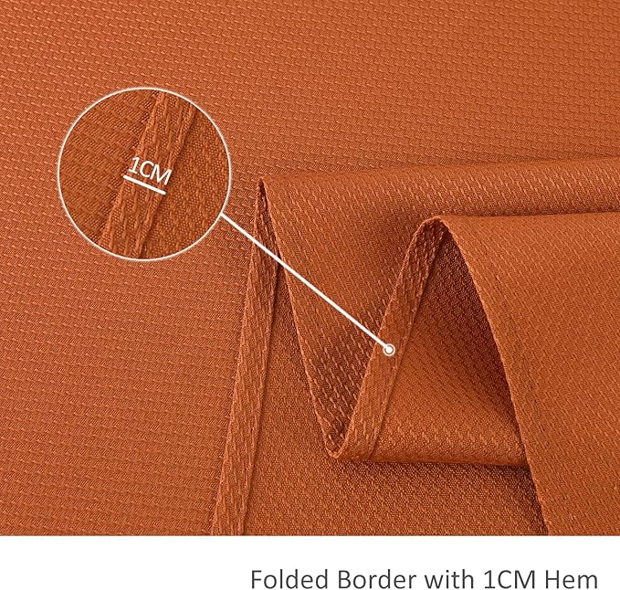 maxmill Square Jacquard Tablecloth Water Resistance Antiwrinkle Spill Proof Textured Table Cloth, Decorative Fabric Table Cover for Buffet Banquet Parties Event Holiday Dinner, 70 x 70 Inch, Rust
