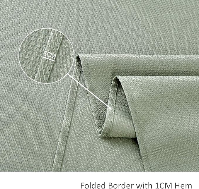 maxmill 2 Pack Rectangle 52 x 70 Inch Sage Green Textured Tablecloth Waterproof Spillproof Wrinkle Free Table Cloth for Kitchen Dining Decoration, Fabric Table Cover for Outdoor and Indoor Use
