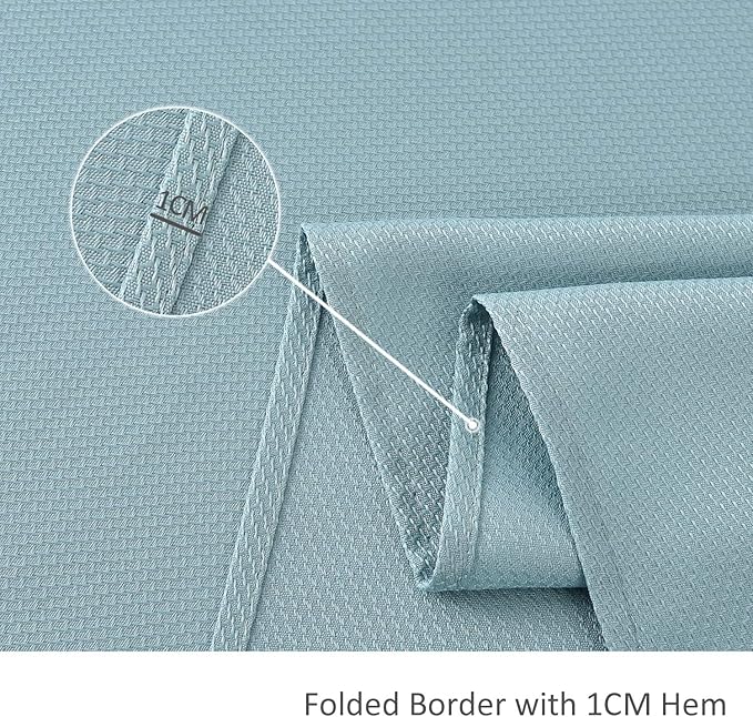 maxmill Jacquard Square Tablecloth Stain Resistant Spillproof Wrinkle Free Washable Soft Table Cloth, Decorative Fabric Table Cover for Dining Room, Indoor and Outdoor Use, 52 x 52 Inch, Dusty Blue