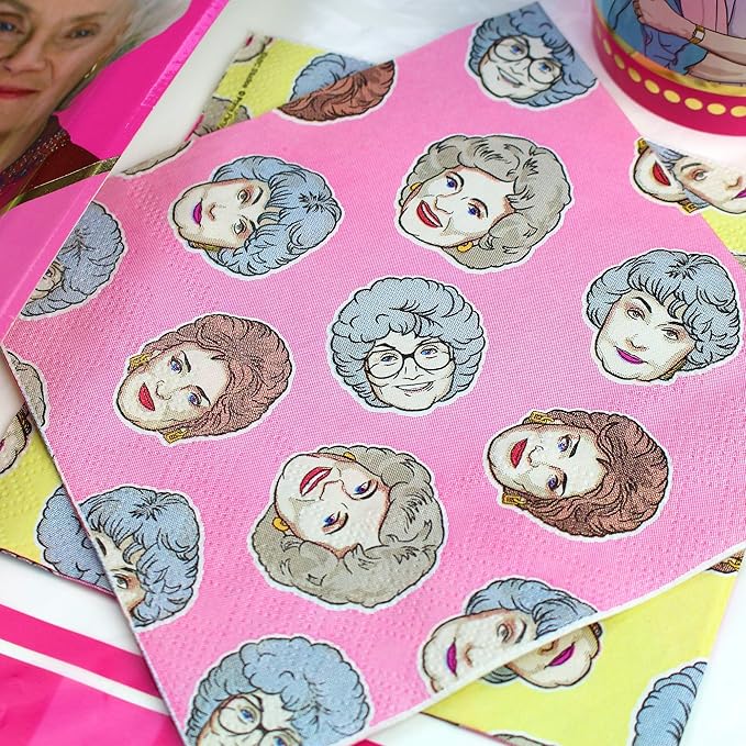 Golden Girls Party Supplies (Standard Pack for 24 Guests) Celebration Decorations, Plates, Napkins, Table Cover and Banner for 40th 50th & 60th Milestone Birthday for Women, or Bridal Shower Decor