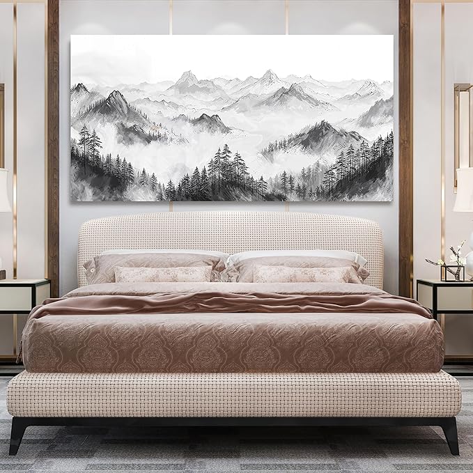Canvas Wall Art Decor Large Wall Art Pictures for Living Room Art Work for Wall Decor Oversized Mountain Landscape Wall Art Prints Wall Decorations Artwork for Walls Bedroom Home Wall Art Decor 29" X 58"