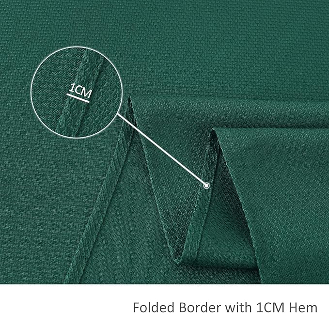 maxmill Jacquard Square Tablecloth Stain Resistant Spillproof Wrinkle Free Washable Soft Table Cloth, Fabric Table Cover for Dining Room, Indoor and Outdoor Use, 52 x 52 Inch, Hunter Green